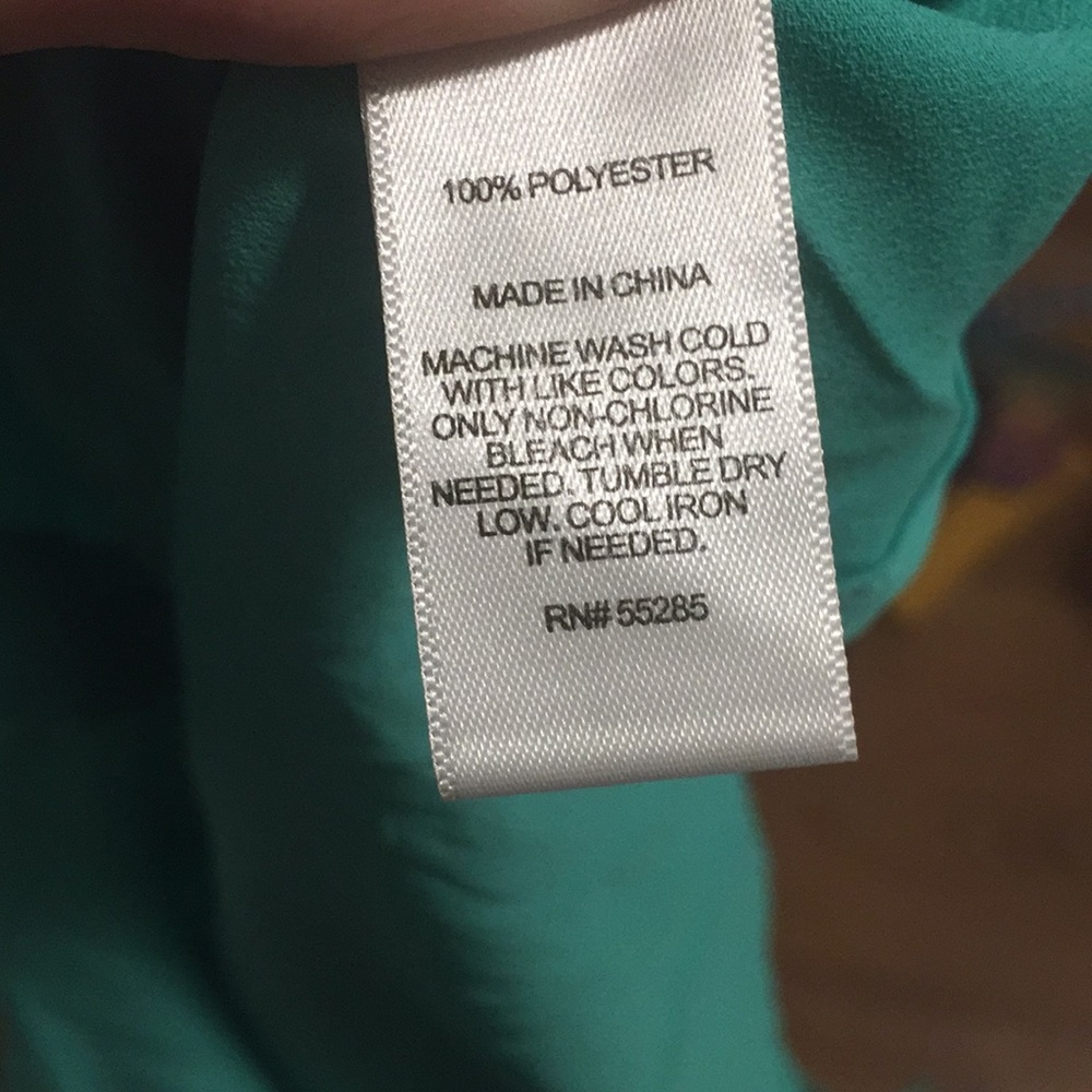 Express Mint Button Down Blouse - image 3